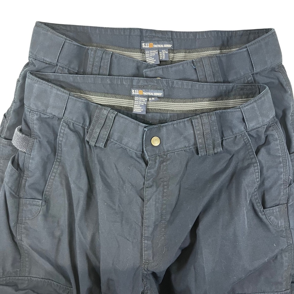 5.11 Tactical Series Cargo Pants Mens 36x32 LOT OF 2 Navy Blue Workwear Utility